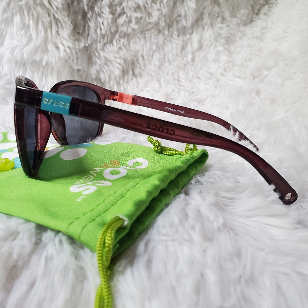 Crocs Sunglasses Purple Interchangeable Side Clips - image 3